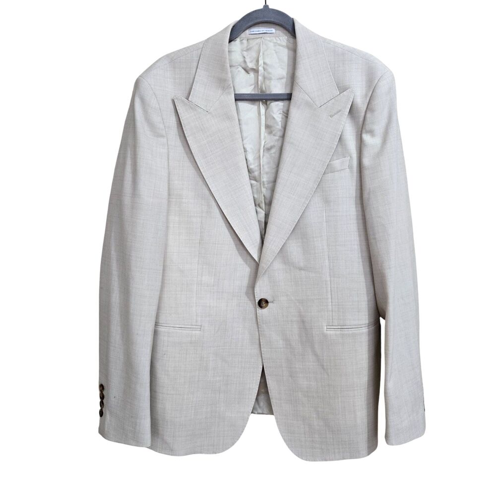 Reiss Men's Beige Single-Button Sport Coat Blazer